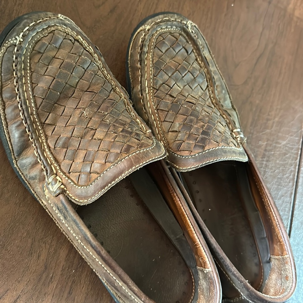 Mens Johnston and Murphy leather slip on shoes